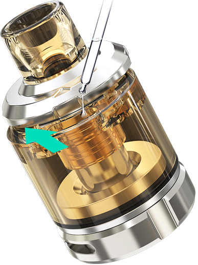 Clearomizer Wismec Sinuous V80 s jednoduchým plněním Plnění Clearomizeru Wismec Sinuous V80