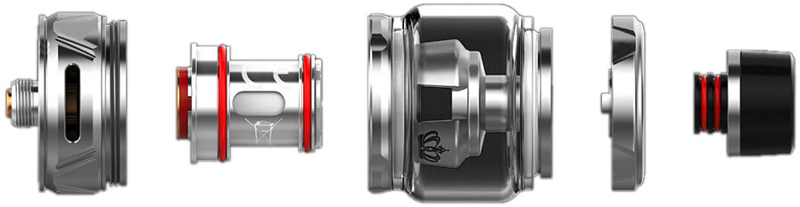 Jednotlivé díly Clearomizer Uwell Crown 4 Clearomizer Uwell Crown 4
