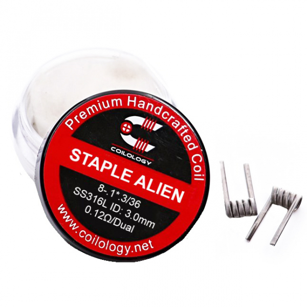 Coilology Staple Alien předmotan&eacute; spir&aacute;lky SS316 0,12ohm