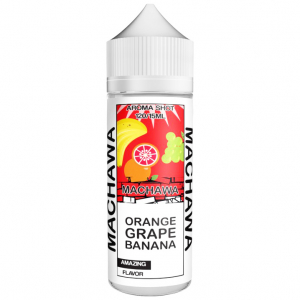 Příchuť MACHAWA Shake and Vape Orange, Grape and Banana - Pomeranč, hroznové víno, banán (15 ml)