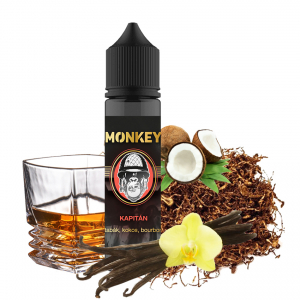 Příchuť Monkey Kapitán - jemný tabák s kokosem a bourbonem S&V (12ml)
