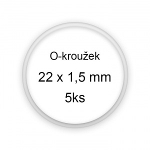 Sada těsnění, o-kroužky, 22x1,5mm 5ks