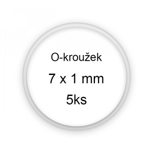 Sada těsnění, o-kroužky, 7x1mm 5ks