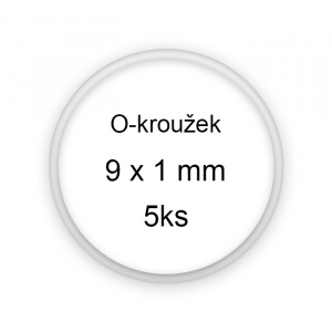 Sada těsnění, o-kroužky, 9x1mm 5ks