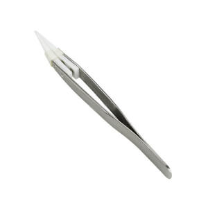 Diagon&aacute;ln&iacute; pinzeta s keramick&yacute;m hrotem, stř&iacute;brn&aacute;