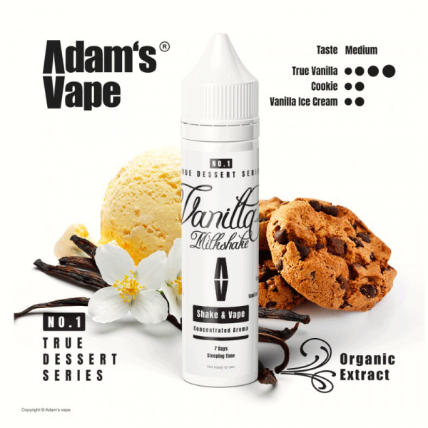 Příchuť Adam's Vape Vanilla Milkshake - Vanilkový milkshake se sušenkami