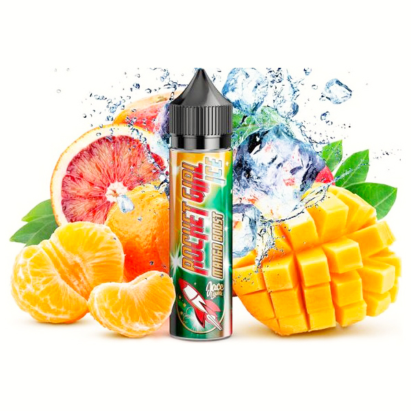 Př&iacute;chuť Rocket Girl Mango Boost ICE - Chladiv&eacute; mango, pomeranč a mandarinka (15ml)