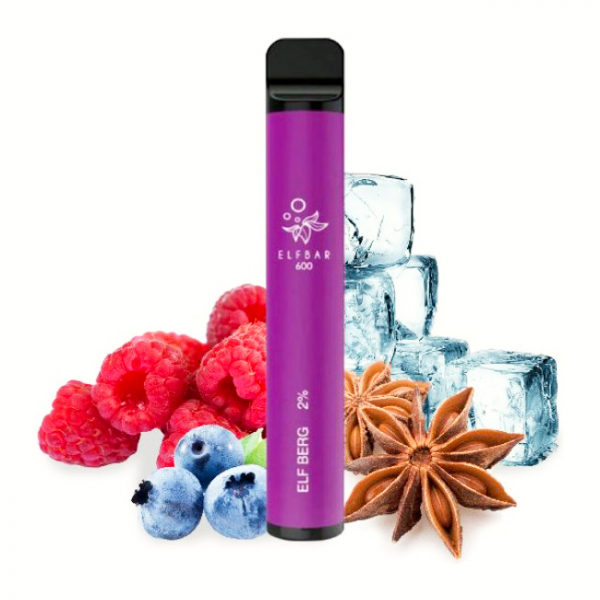 Elf Bar 600 Elf Berg jednor&aacute;zov&aacute; elektronick&aacute; cigareta (Chladiv&eacute; lesn&iacute; plody)