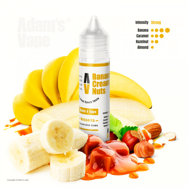 Příchuť Adam's Vape Banana Creamy Nuts - Banán s karamelem a ořechy