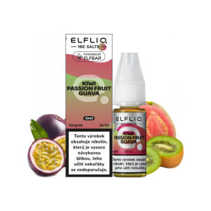 E-liquid ELF BAR ELFLIQ Nic SALT Kiwi Passion Fruit Guava - Marakuja, kiwi a guava (10 ml)