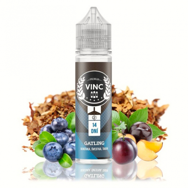 Příchuť VINC Gatling - Tabák, borůvka, švestka
