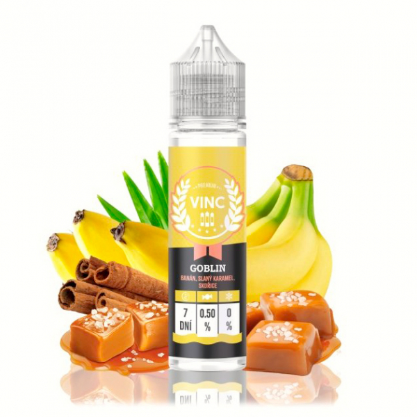 Příchuť VINC Goblin - Banán, slaný karamel, skořice