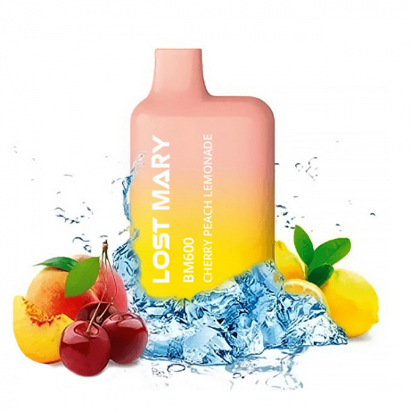 Elf Bar Lost Mary BM600 Cherry Peach Lemonade jednorázová elektronická cigareta - Třešeň, broskev, citron