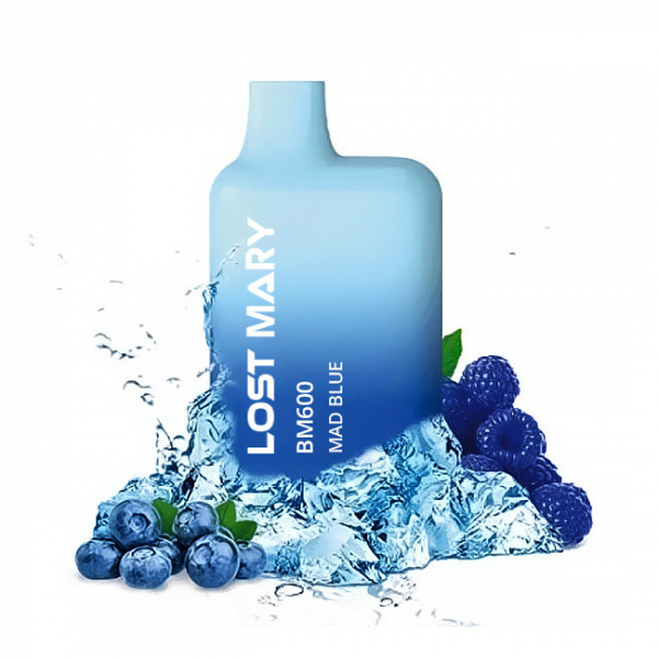 Elf Bar Lost Mary BM600 Mad Blue jednor&aacute;zov&aacute; elektronick&aacute; cigareta - Borůvka, modr&aacute; malina, ostružina