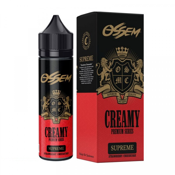 Příchuť OSSEM Supreme - Lahodný jahodový cheesecake (20 ml)
