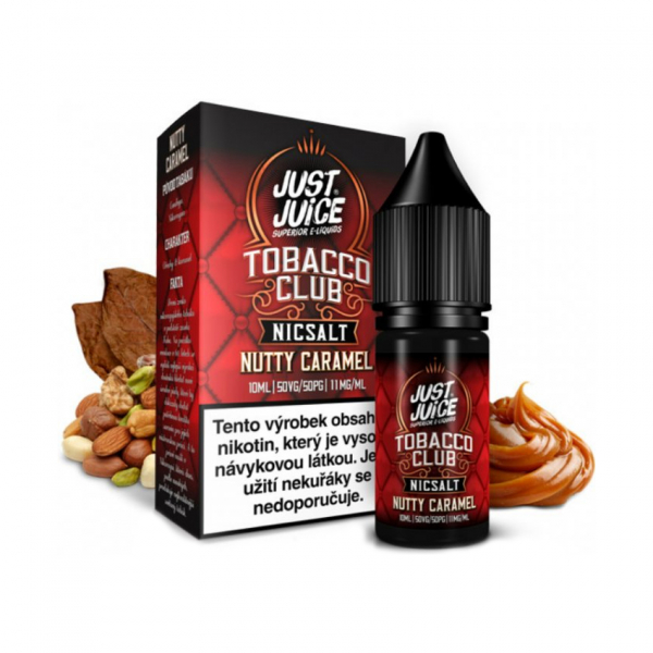 E-liquid Just Juice SALT Tobacco Nutty Caramel - Tabák, oříšek, karamel (10 ml)
