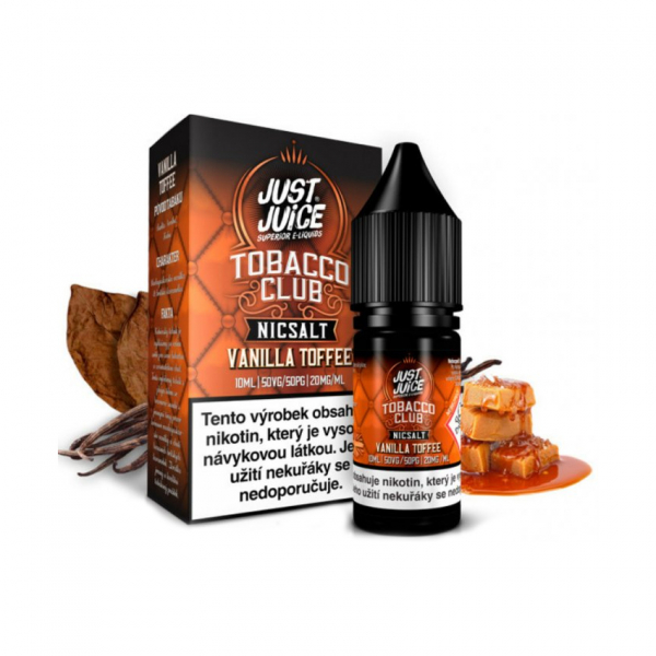 E-liquid Just Juice SALT Tobacco Vanilla Toffee - Tabák, vanilka, karamel (10 ml)