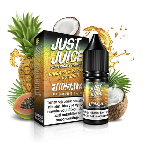 E-liquid Just Juice SALT Pineapple, Papaya and Coconut - Ananas, papája a kokos (10 ml)