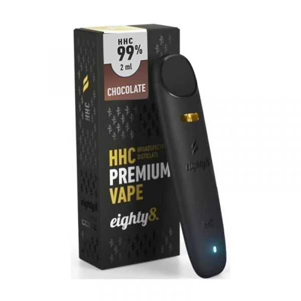 Vaporizační pero Eighty8 HHC, 99% HHC Vape Chocolate - Čokoláda