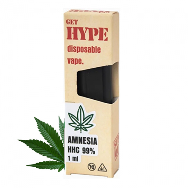 Vaporizační pero Get Hype HHC, 99% HHC Amnesia - Konopí (1 ml)