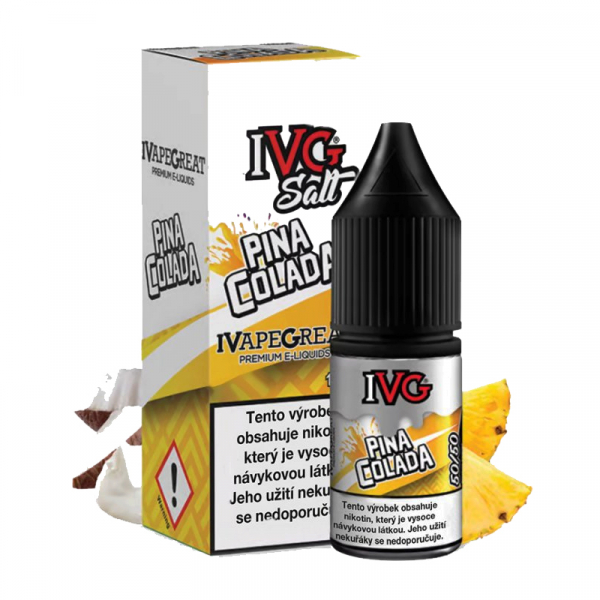E-liquid IVG SALT Pina Colada - Ananas, kokos, smetana (10 ml)