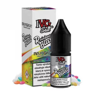 E-liquid IVG SALT Rainbow Blast - Ovocné bonbóny s mentolem (10 ml)