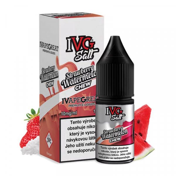 E-liquid IVG SALT Strawberry Watermelon - Jahoda, vodní meloun (10 ml)