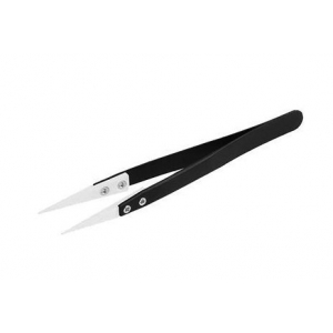 Pinzeta s keramick&yacute;m hrotem, čern&aacute;