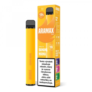 Aramax Bar 700 Banana Mama jednorázová elektronická cigareta (Banán)
