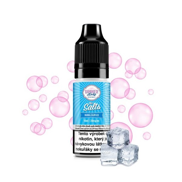 E-liquid Dinner Lady Nic SALT Bubblegum Ice - Ledová žvýkačka (10 ml)