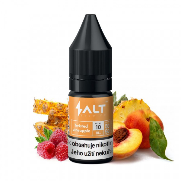 E-liquid ProVape Salt Brew Co Twisted Pineapple - Ananas, broskev, malina (10 ml)