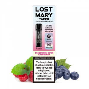 Lost Mary TAPPO Pods 1Pack předplněná cartridge Blueberry Sour Raspberry - Borůvka, kyselá malina (17 mg)