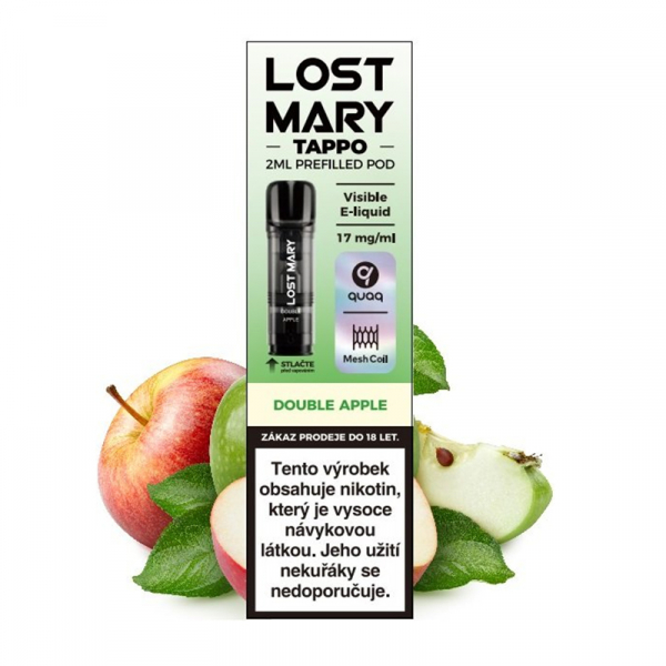 Lost Mary TAPPO Pods 1Pack předplněná cartridge Double Apple - Sladkokyselé jablko (17 mg)