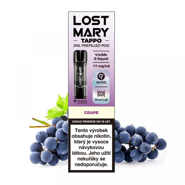 Lost Mary TAPPO Pods 1Pac předplněná cartridge Grape - Hroznové víno (17 mg)