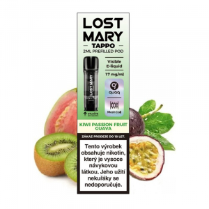 Lost Mary TAPPO Pods 1Pack předplněná cartridge Kiwi Passion Fruit Guava - Kiwi, marakuja, guava (17 mg)
