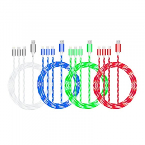 Multifunkční nabíjecí kabel s LED diodou 3v1 (1,2 m)