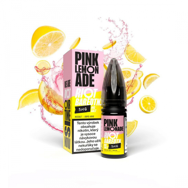 E-liquid Riot BAR EDTN Salt Pink Lemonade - Ovocná limonáda  (10 ml)