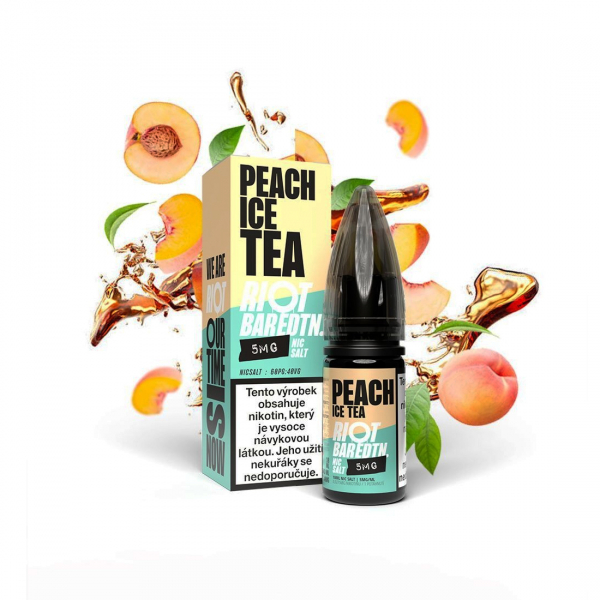 E-liquid Riot BAR EDTN Salt Peach Ice Tea - Broskvový ledový čaj  (10 ml)