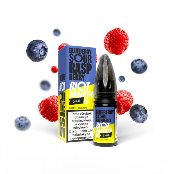 E-liquid Riot BAR EDTN Salt Blueberry Sour Raspberry - Borůvka, kyselá malina  (10 ml)