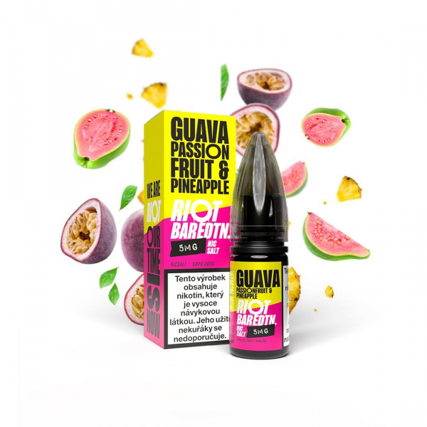 E-liquid Riot BAR EDTN Salt Guava Passionfruit Pineapple - Guava, marakuja, ananas  (10 ml)