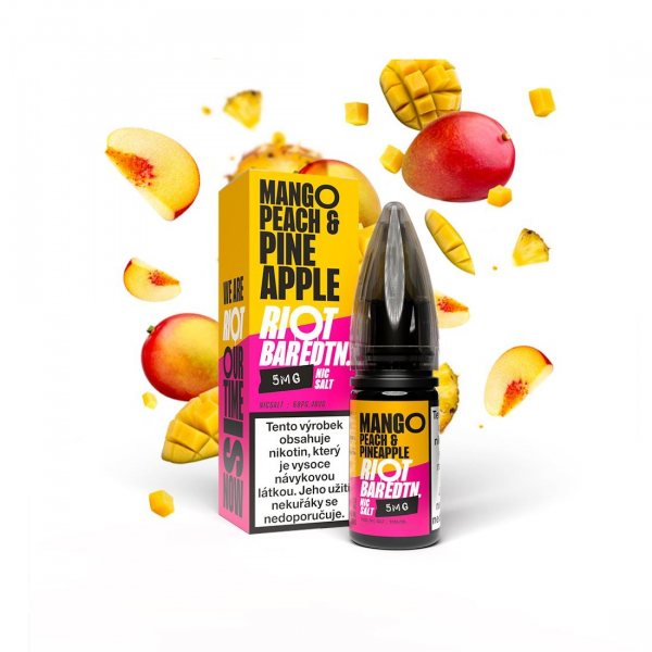 E-liquid Riot BAR EDTN Salt Mango Peach Pineapple - Mango, broskev, ananas  (10 ml)