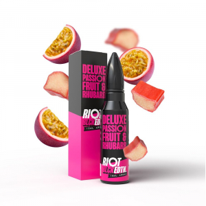 Příchuť Riot Squad BLCK EDTN Deluxe Passionfruit & Rhubarb - Marakuja, rebarbora