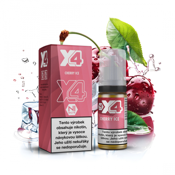 E-liquid X4 Bar Salt Cherry Ice - Ledová třešeň