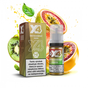 E-liquid X4 Bar Salt Kiwi Passionfruit Guava - Kiwi, marakuja, guava