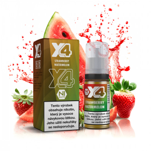 E-liquid X4 Bar Salt Strawberry Watermelon - Jahoda, vodní meloun