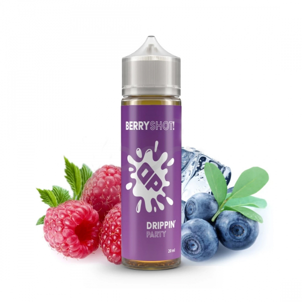 Příchuť Drippin Party Berryshot - Kyselé maliny a sladké borůvky