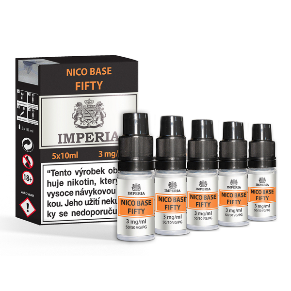 Nikotinová báze IMPERIA FIFTY 5x10ml PG50-VG50 3 mg