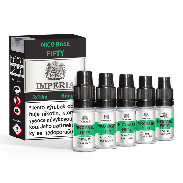 Nikotinová báze IMPERIA FIFTY 5x10ml PG50-VG50 6 mg