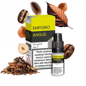 E-liquid Emporio SALT Angus - Tabák, oříšek a káva (10 ml)