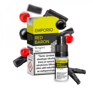 E-liquid Emporio SALT Red Baron - Rybíz, jahoda, mentol, anýz (10 ml)